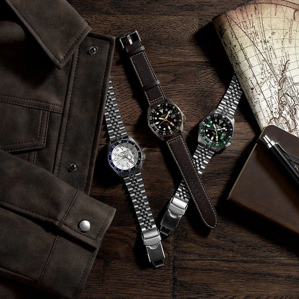 Laikrodis SEIKO 5 SPORTS AUTOMATIC GMT - FOREST Žalias SSK036K1