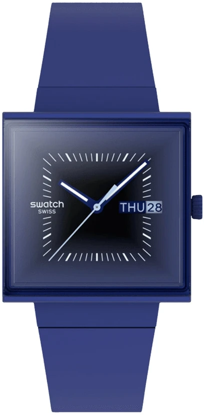 Laikrodis SWATCH SQUARELY BLACKLIGHT SO34N700
