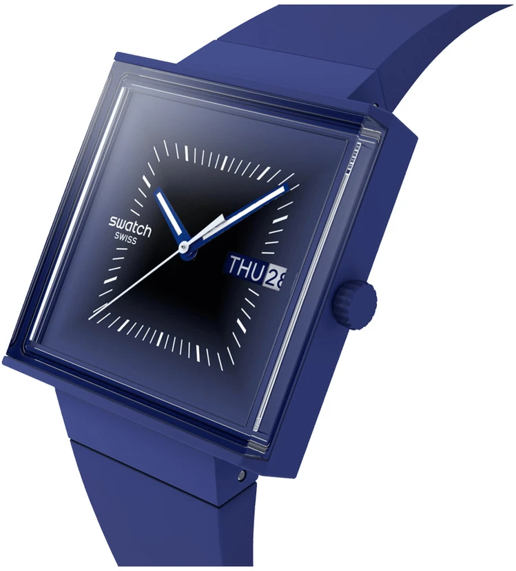 Laikrodis SWATCH SQUARELY BLACKLIGHT SO34N700