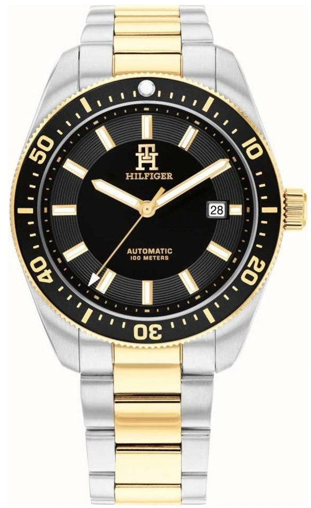 Laikrodis TOMMY HILFIGER 1710552. Automatinis, Juoda Spalv. Vyriški.
