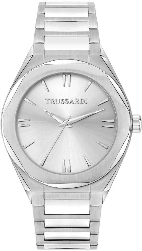 Laikrodis TRUSSARDI R2453156006. Kwarcowy, Kolor balta. Mężczyzna.