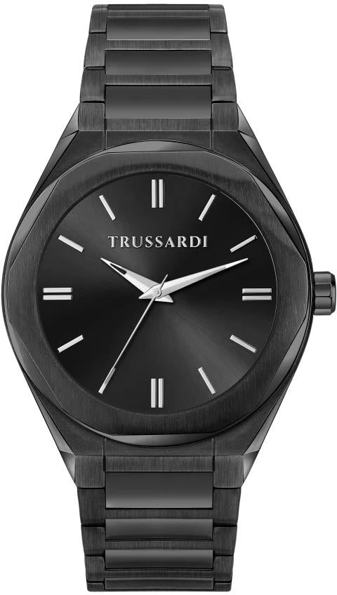 Laikrodis TRUSSARDI R2453156005. Kwarcowy, Kolor juoda. Mężczyzna.
