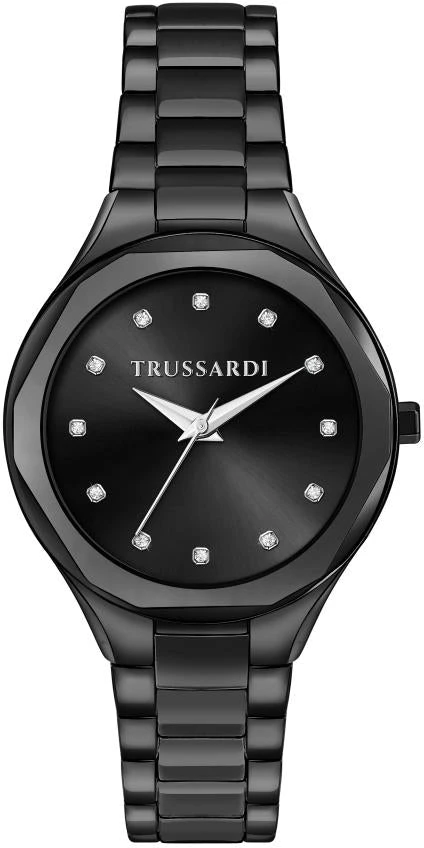 Laikrodis TRUSSARDI R2453157501. Kvarcas, Juoda Spalva. Moteris.