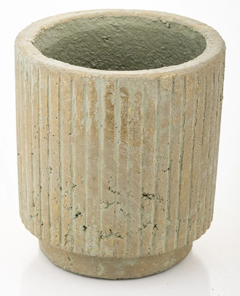 Art-Pol Keraminis vazonas, apvalus, žalias/auksinis, 15 x 17(A) cm