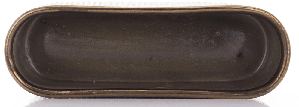 Art-Pol Keraminis vazonas, ovalus, auksinis, 38,5x13 x 11,5(A) cm