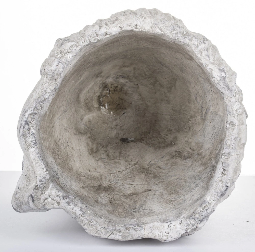 Art-Pol Keraminis vazonas, ovalus, pilkas, 22x20 x 24,5(A) cm