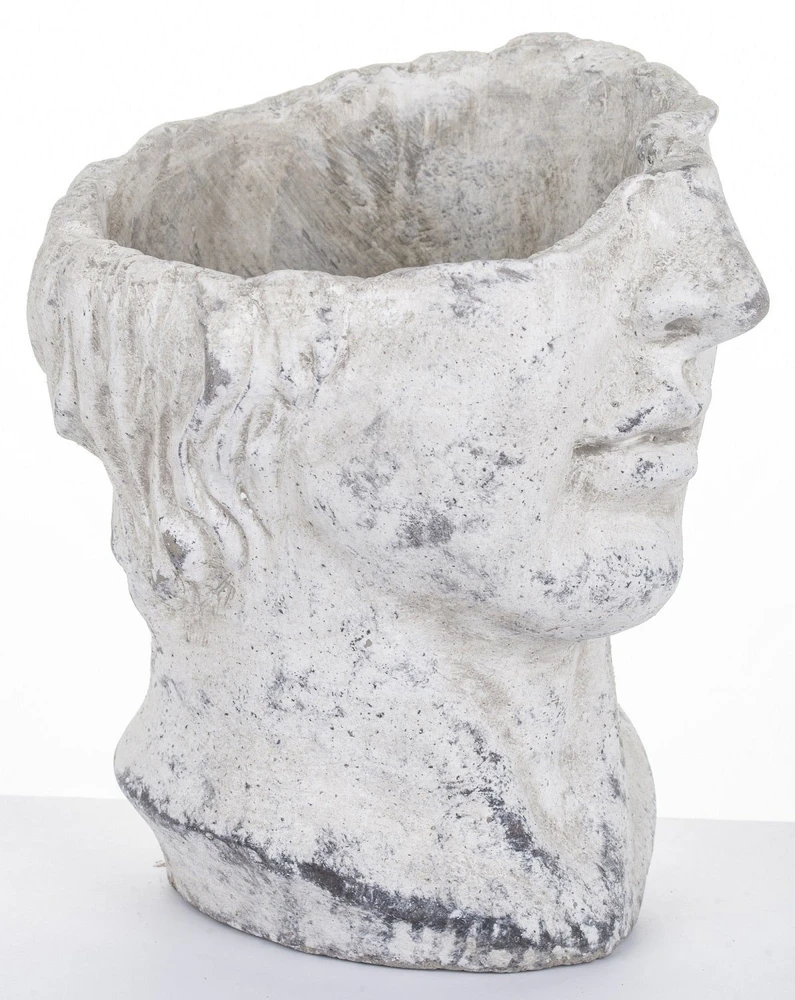Art-Pol Keraminis vazonas, ovalus, pilkas, 22x20 x 24,5(A) cm