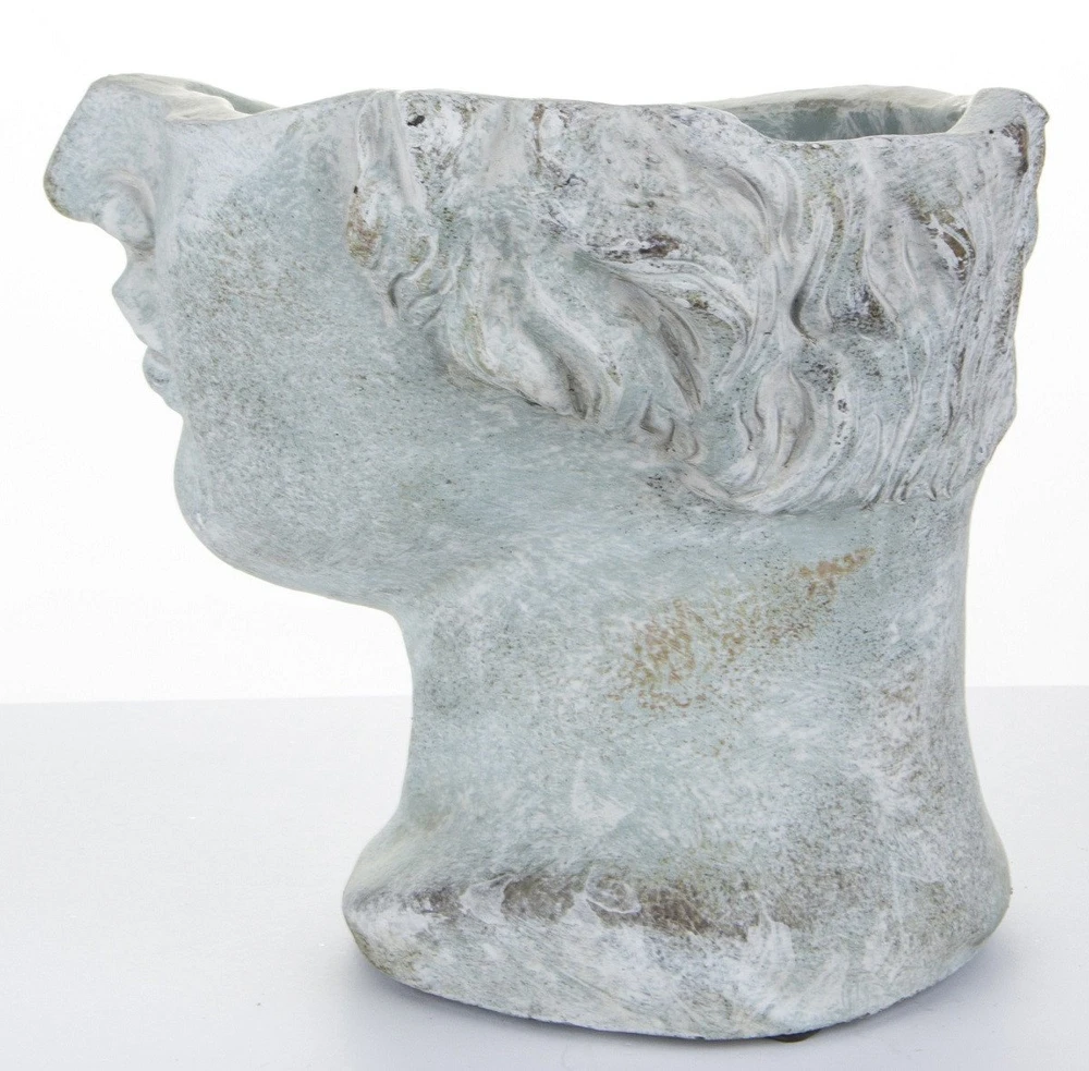 Art-Pol Keraminis vazonas, ovalus, pilkas, 20x18,5 x 19(A) cm