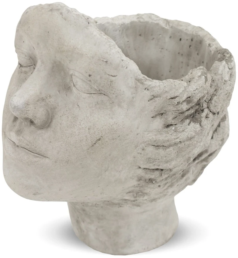 Art-Pol Vazonėlis - skulptūra betoninis Merginos veidas 24x17x22 cm