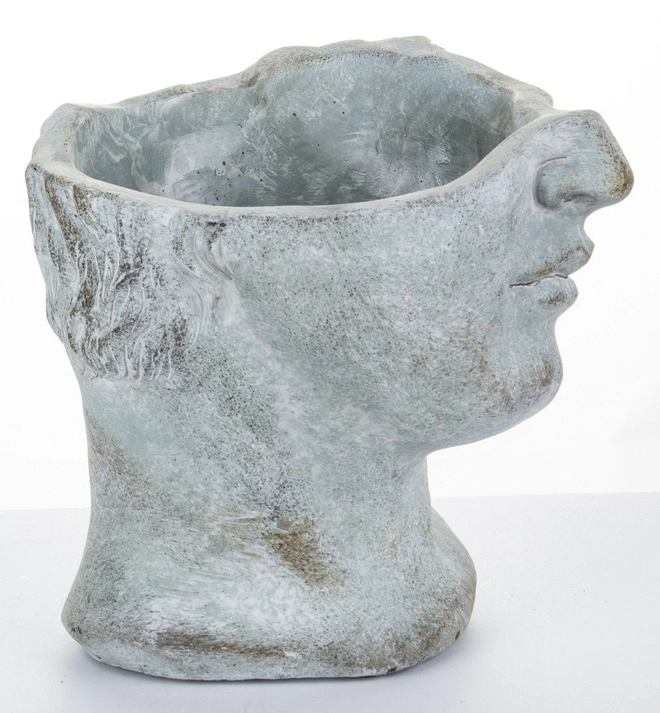 Art-Pol Keraminis vazonas, ovalus, pilkas, 20x18,5 x 19(A) cm