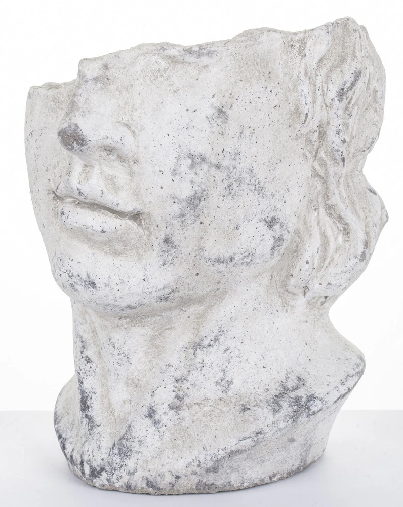 Art-Pol Keraminis vazonas, ovalus, pilkas, 22x20 x 24,5(A) cm