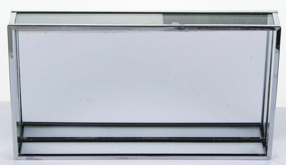 Art-Pol Padėklas metalinis su veidrodžiu sidabrinės sp. 3x24x14 cm 135834