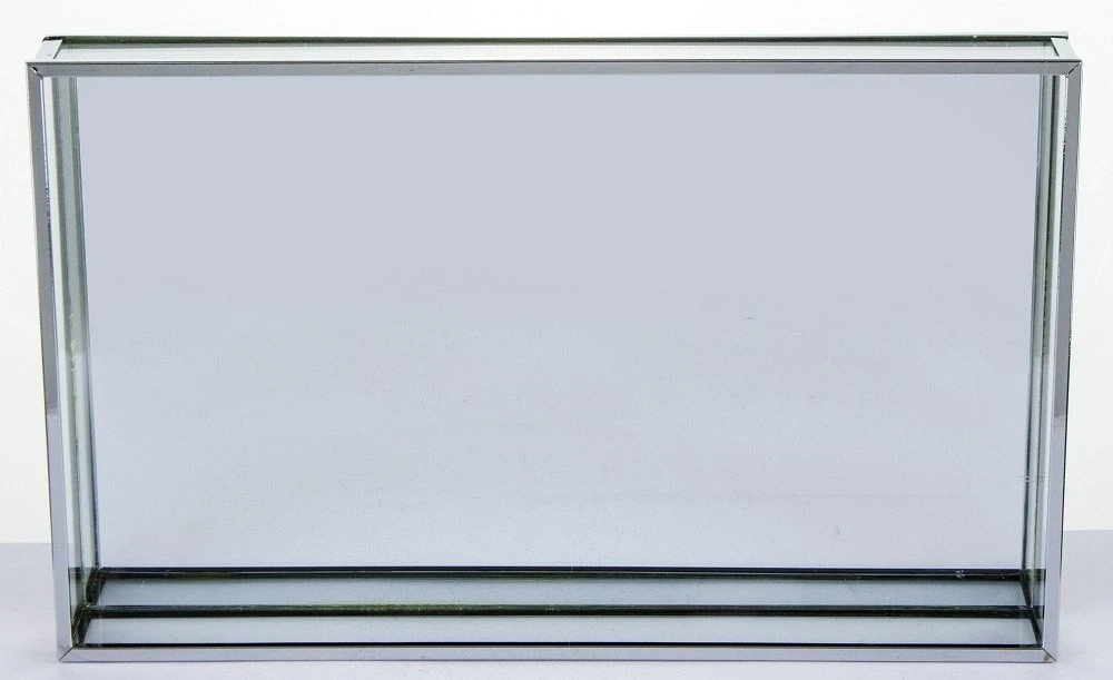 Art-Pol Padėklas metalas/stiklas, stačiakampis, sidabrinis, 29x18x3(A) cm