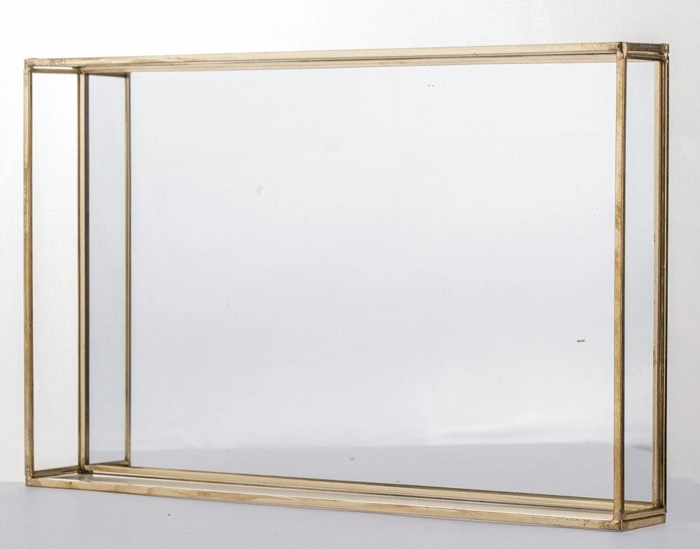 Art-Pol Padėklas metalinis su veidrodžiu aukso sp. 4x29,5x18,5 cm 135861