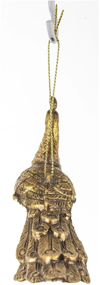 Art-Pol Žaisl.pakab.plastik., paukštis, auksinis, 8x12x4 cm