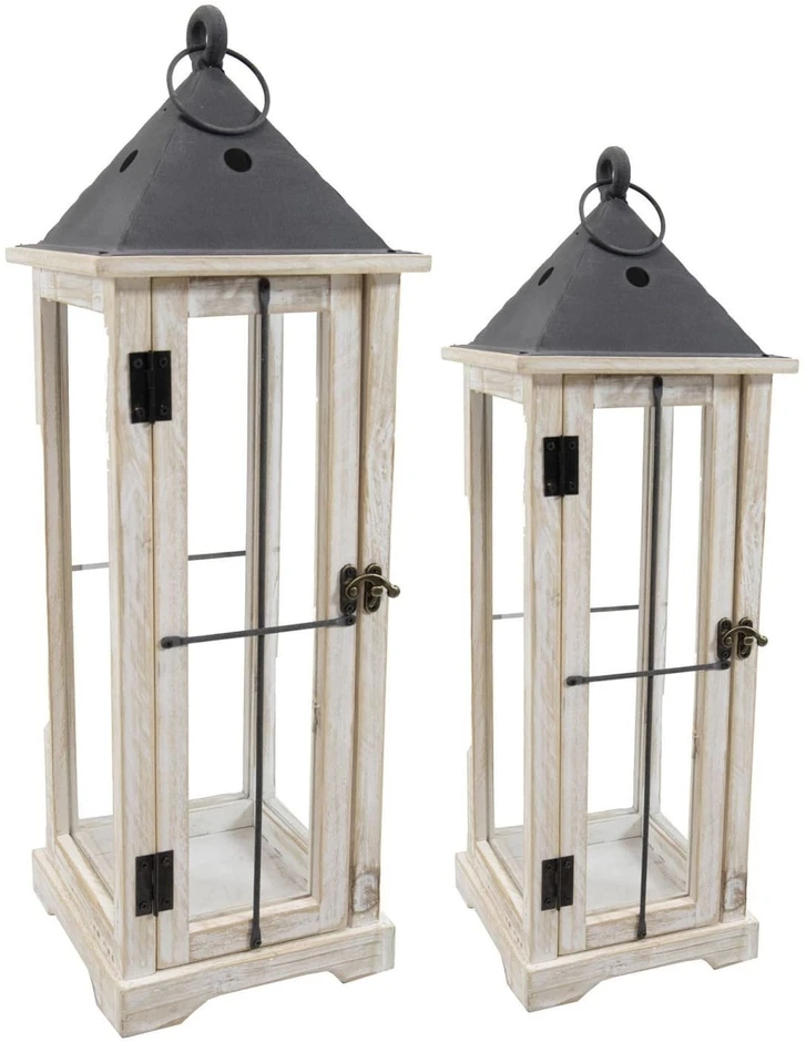 Mega Žibintas Lantern, kvadratinis, baltas, 18 x 53(A) cm