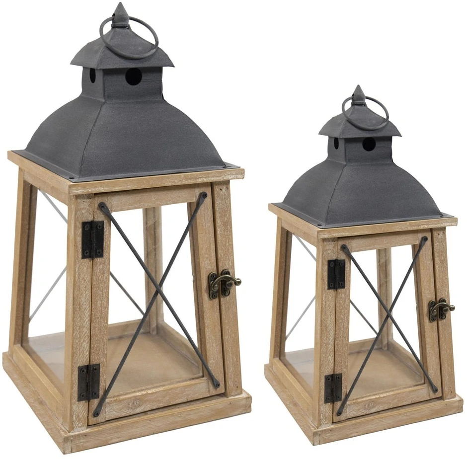 Mega Žibintas Lantern, kvadratinis, rudas, 21 x 41(A) cm