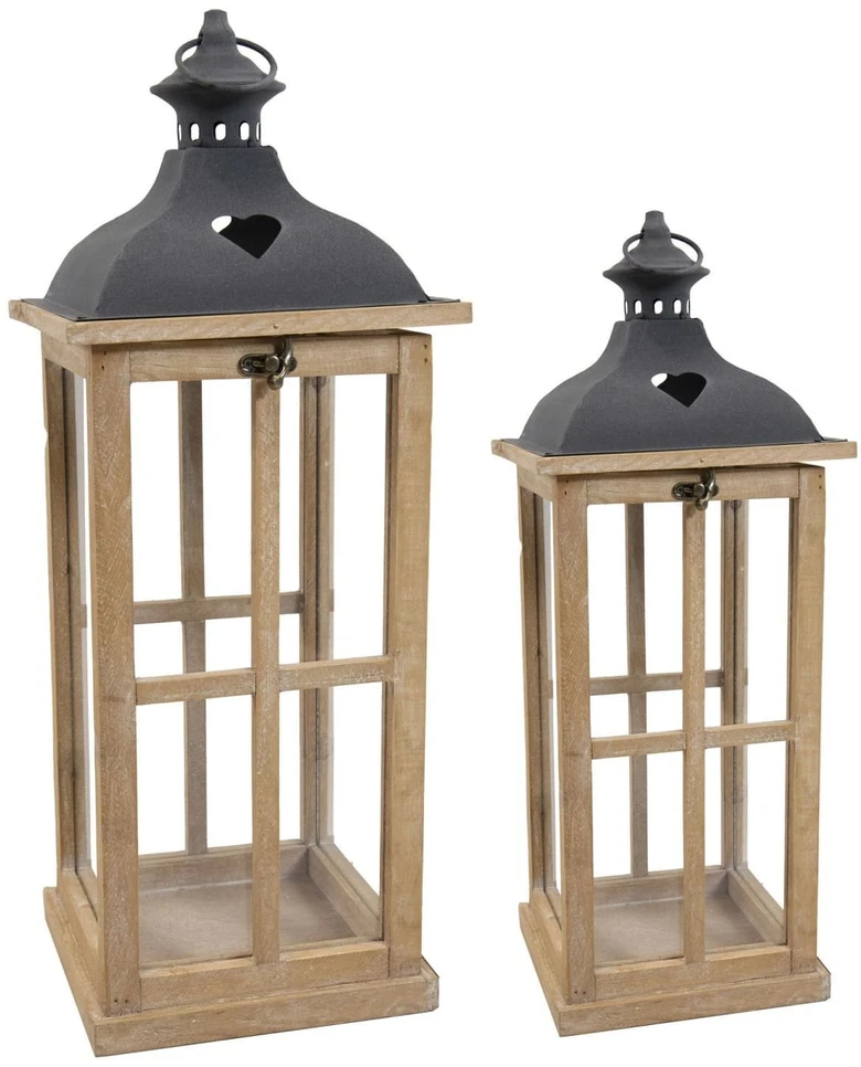 Mega Žibintas Lantern, kvadratinis, rudas, 25,5 x 66(A) cm