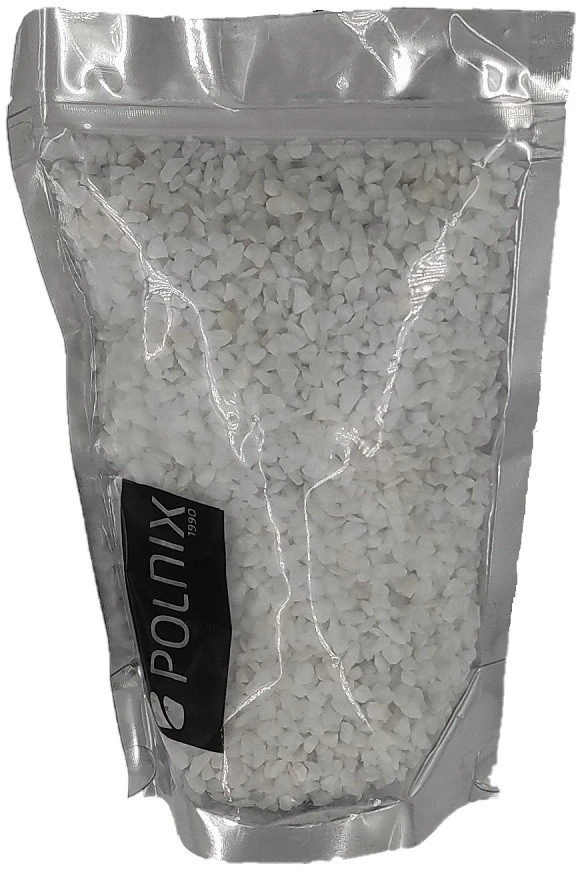 POLNIX Dekoratyviniai akmenėliai balti, 2-3 mm, 0,5kg