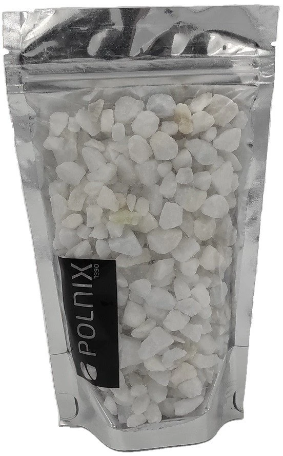POLNIX Dekoratyviniai akmenėliai balti, 9-13 mm, 0,5kg