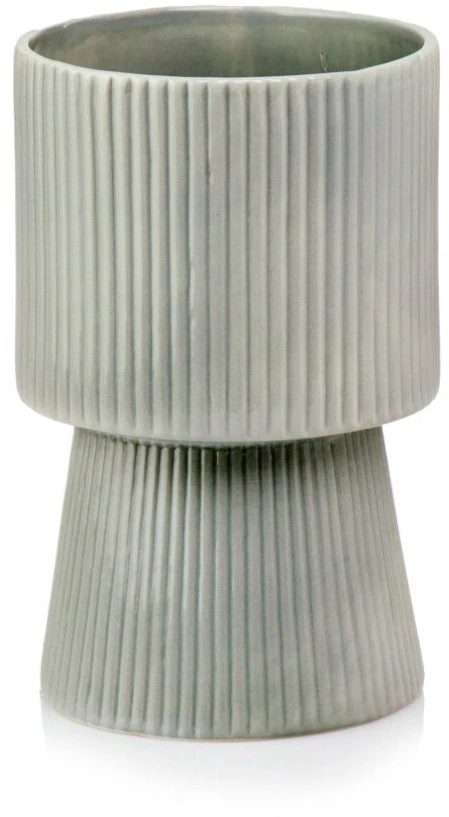 POLNIX Keraminis vazonas PIANO BARCELONA, pilkos sp., 14 x 22 cm