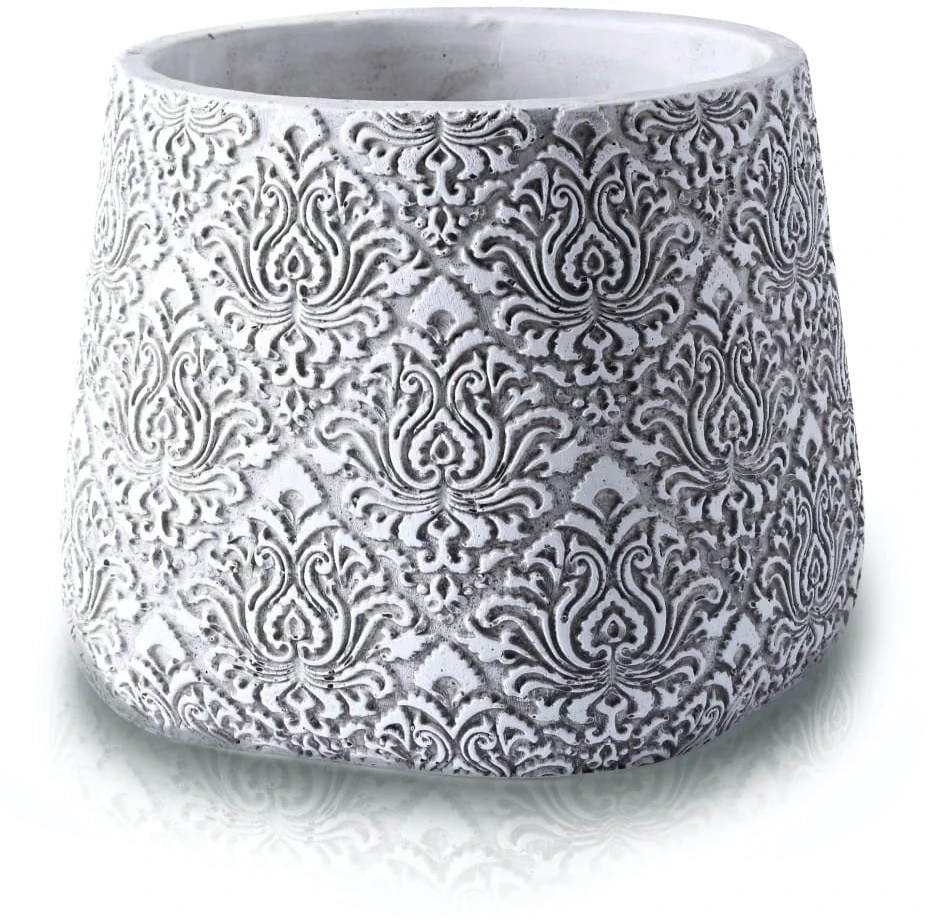 Polnix Dekoratyvinis gėlių vazonas Etno D13cm H11cm pilkas