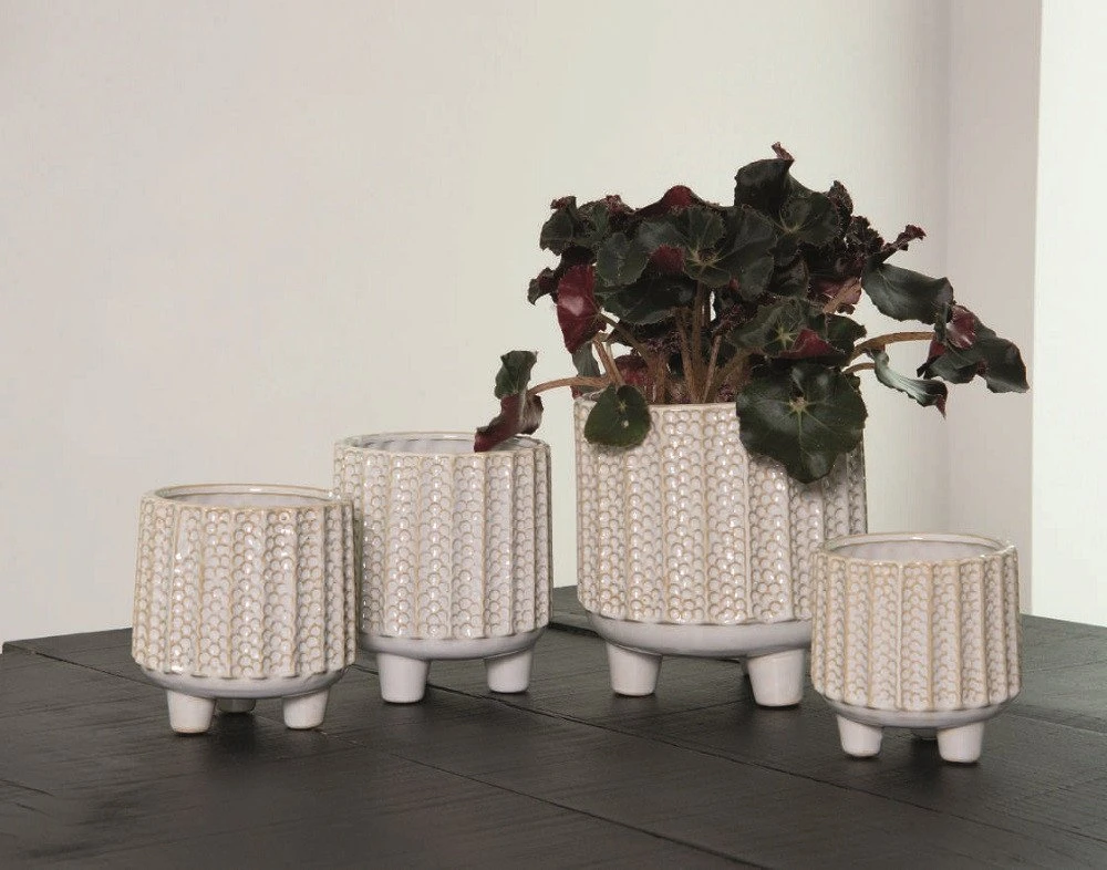 Pot&Deco Keraminis vazonas, apvalus, pilkas, 13,8 x 15,5(A) cm