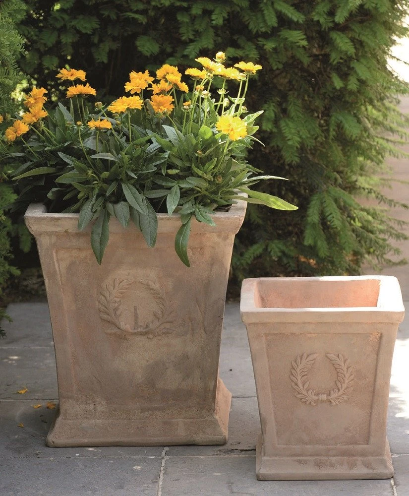 Pot&Deco Keraminis vazonas ISIS, kvadratinis, rudas, 28 x 31(A) cm