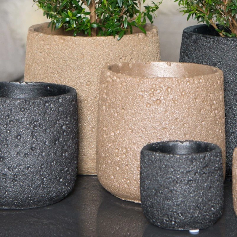 Pot&Deco Keraminis vazonas ISODON, apvalus, rudas, 18 x 17(A) cm