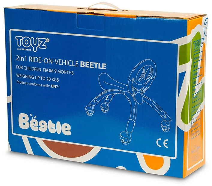 Paspiriama mašinėlė - stumdukas Toyz, Beetle, rožinė