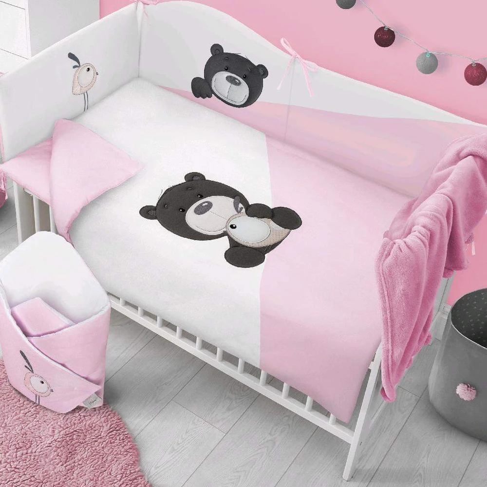 3 dalių patalynės komplektas Belisima LILO & LU 100x135 rožinis