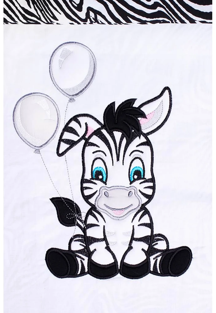 3 dalių patalynės komplektas New Baby Zebra 100x135 cm balta-juoda