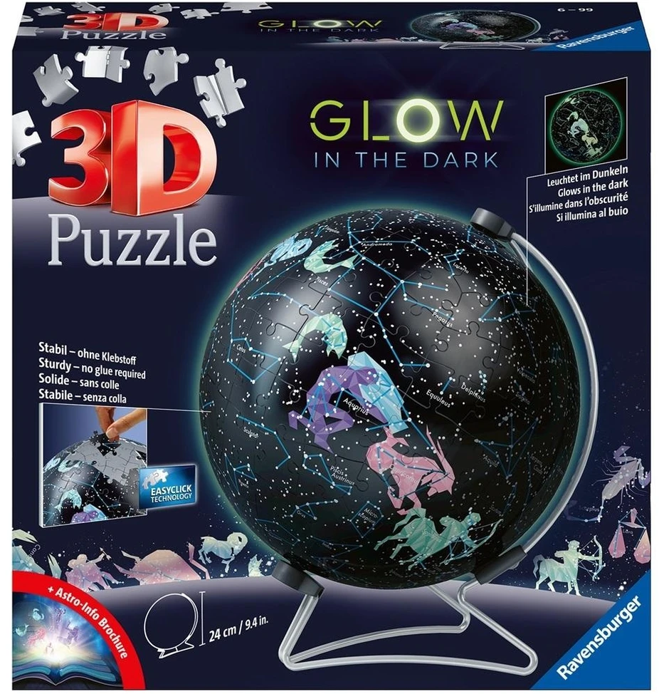 Ravensburger 3D Dėlionė 180 vnt. - Švytintis tamsoje kamuolys, Astrologija