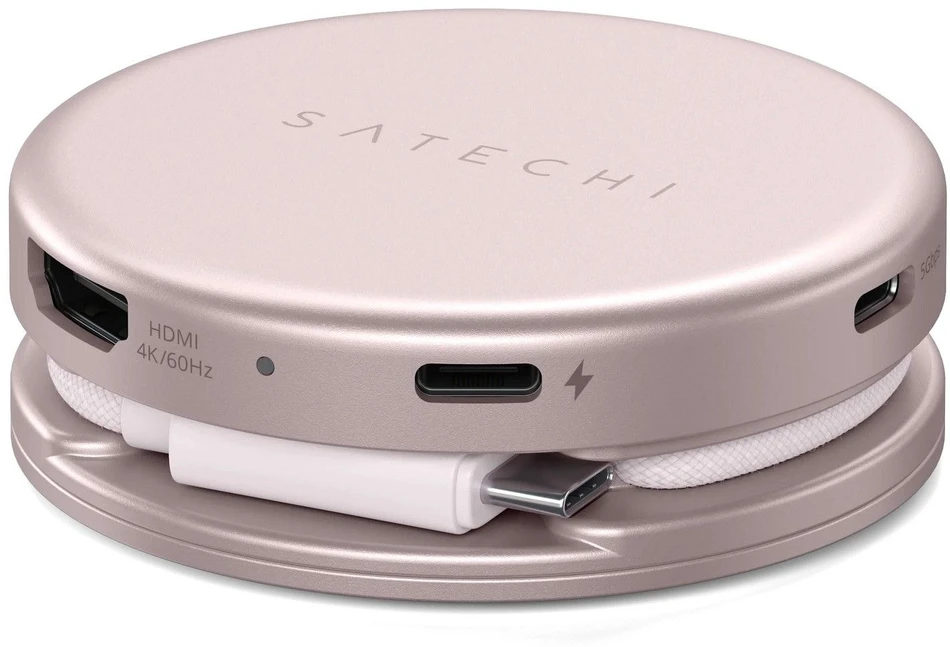 Adapteris HUB 5in1 USB C Satechi OntheGo STPOTG5P blush