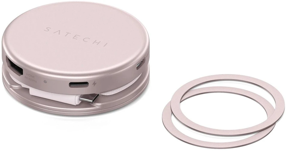 Adapteris HUB 5in1 USB C Satechi OntheGo STPOTG5P blush