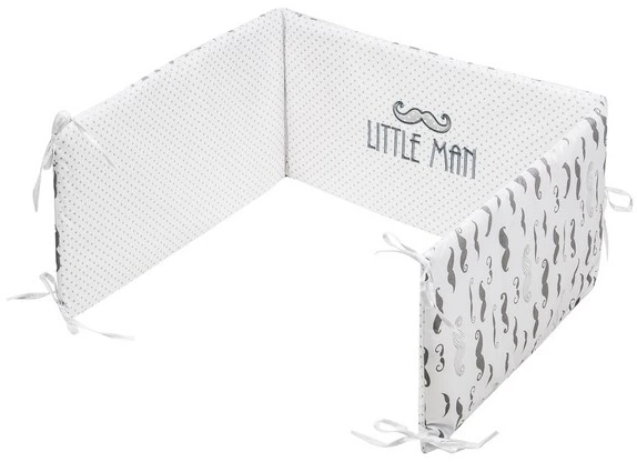 6 dalių kūdikių patalynės komplektas Belisima Little Man 100x135 pilkas