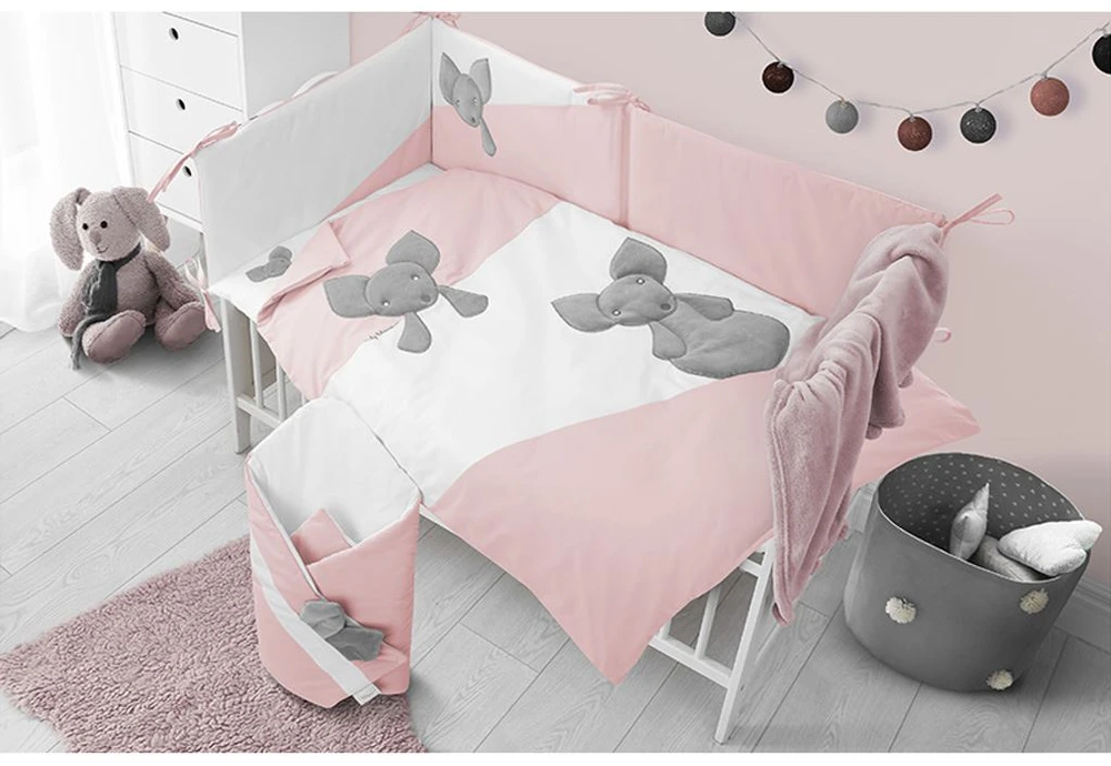 6 dalių patalynės komplektas Belisima Mouse 100x135 rožinis