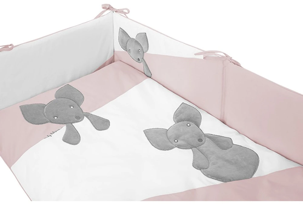 6 dalių patalynės komplektas Belisima Mouse 100x135 rožinis