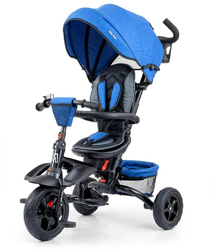 MILLY MALLY 5071 Stanley guminis tamsiai mėlynas triratis - juodas