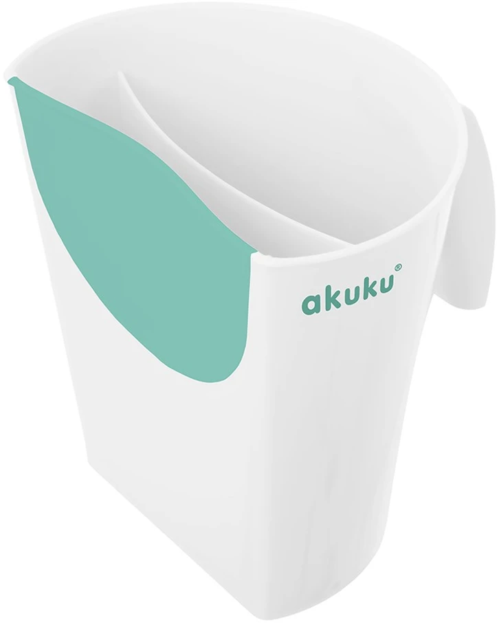 Akuku puodelis galvai skalauti, baltos/turkio spalvos, A0430