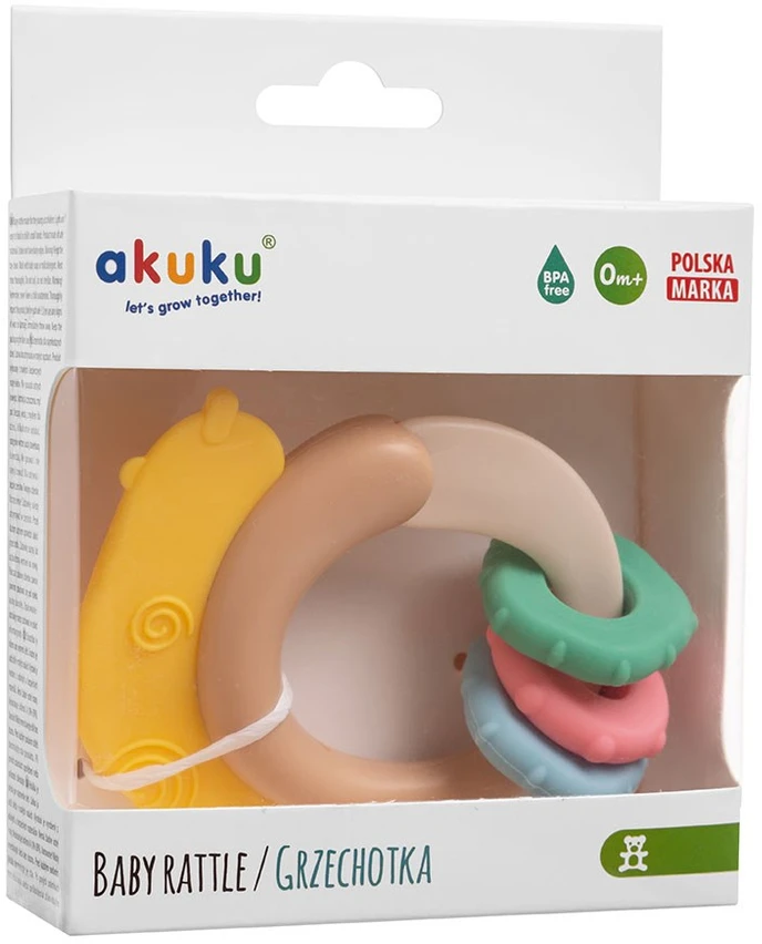 Akuku Barškutis kramtukas sraigė