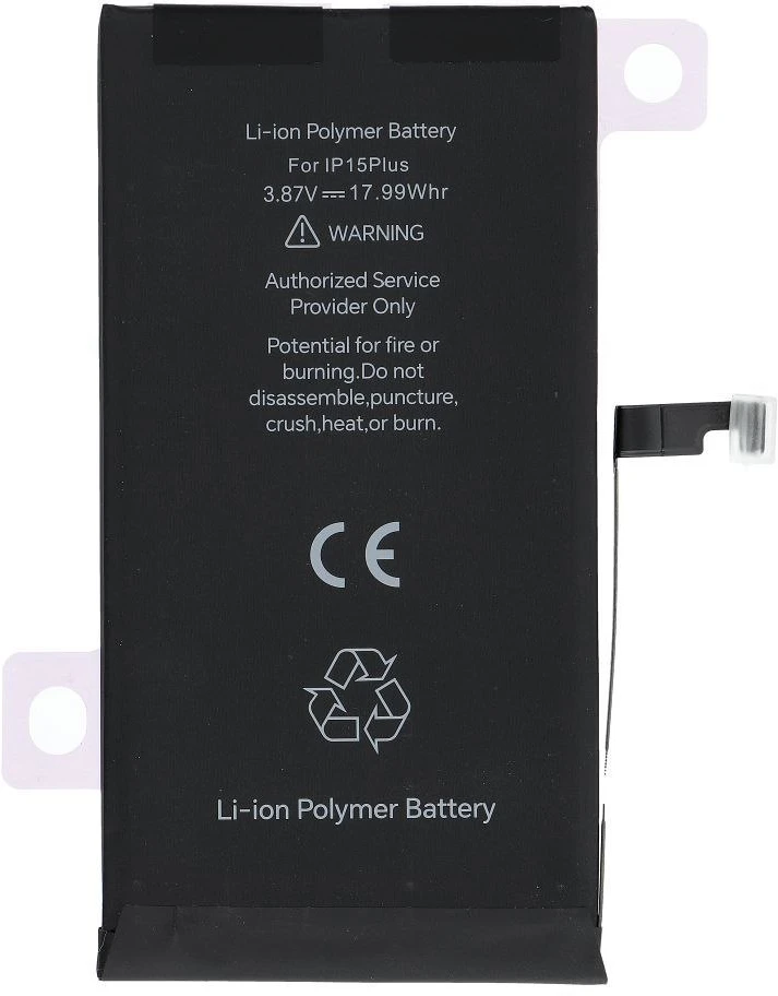 JCID diagnozuojama (naudota) „iPhone 15 Plus“ baterija 4650 mAh (didelės talpos)
