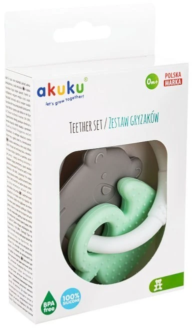 Albis Akuku Silikoninis kramtukas BEAR/DUCK, A0126