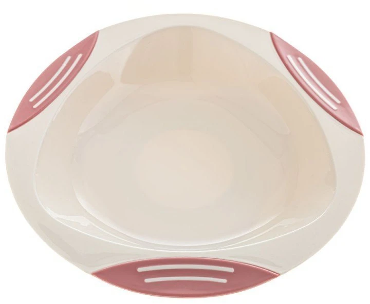 Albis Akuku dubenėlis limpančiu dugnu ir neslystančiais kraštais, beige/pink, A0525