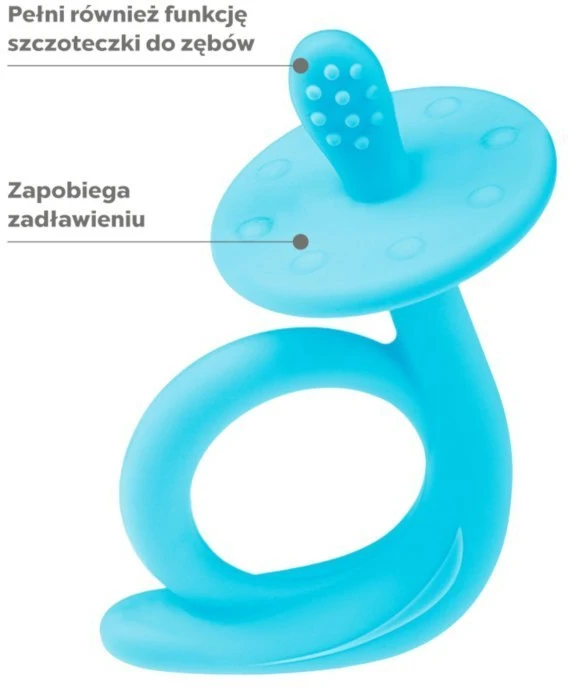 ALBIS AKUKU silikoninis kramtukas SNAIL Mėlynas, A0114