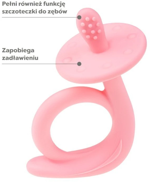 ALBIS AKUKU silikoninis kramtukas SNAIL Rožinis, A0115