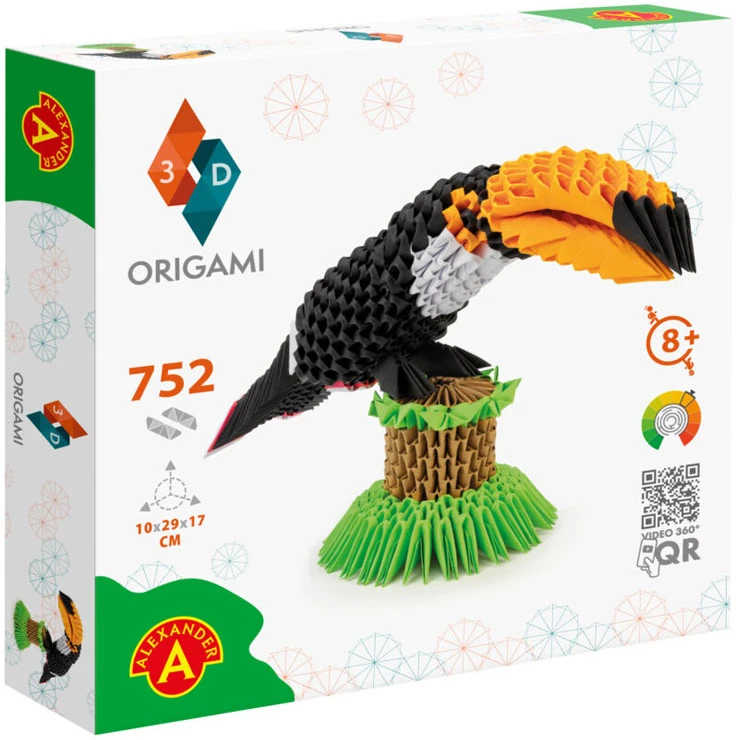Dėlionė Alexander Origami 3D rankdarbis Tukanas 2558