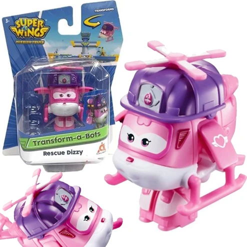 Alpha Group Super Wings robotas transformuojamas gelbėtojas Dizzy 5 cm
