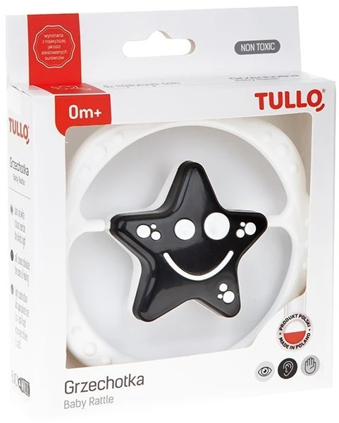 AM Tullo Tullo barškutis, juodas - baltas, žvaigždutė, 156