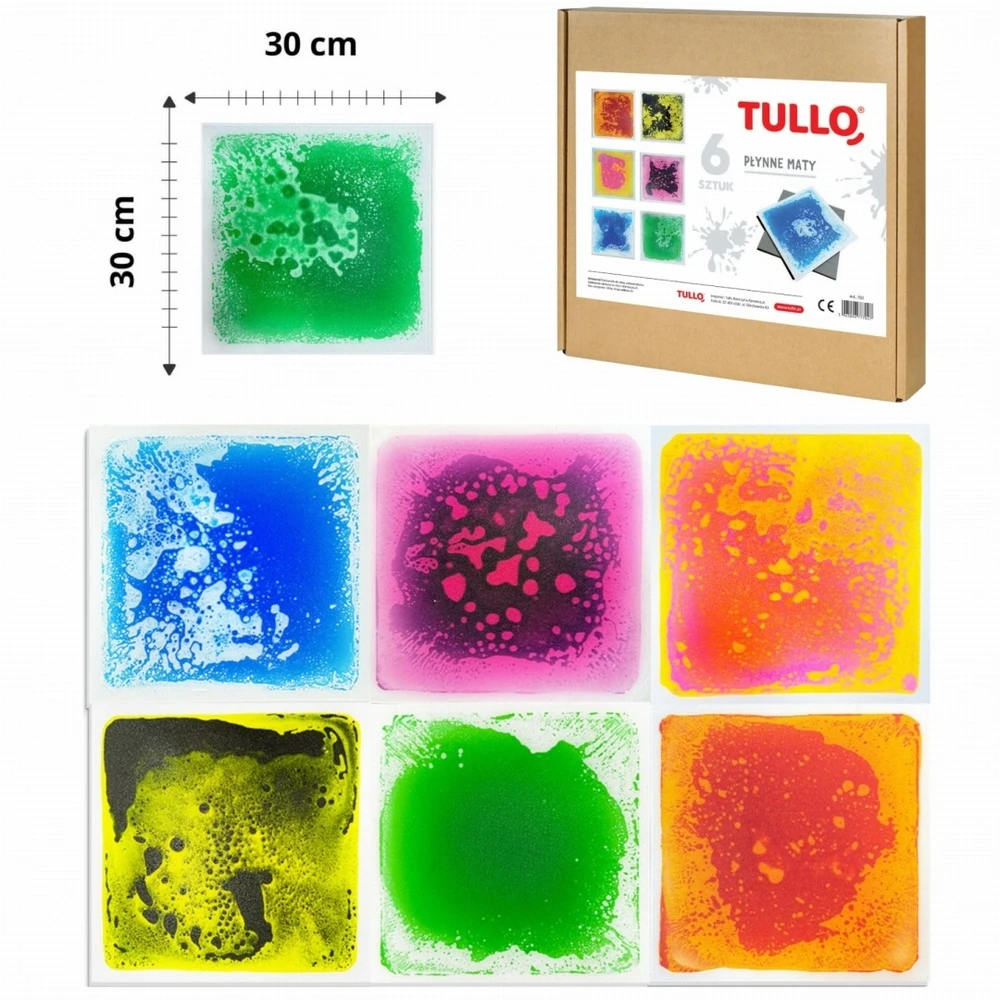 AM Tullo TULLO 702 Sensorinis kelias - sensorinės plokštelės su skysčiu 6 vnt.